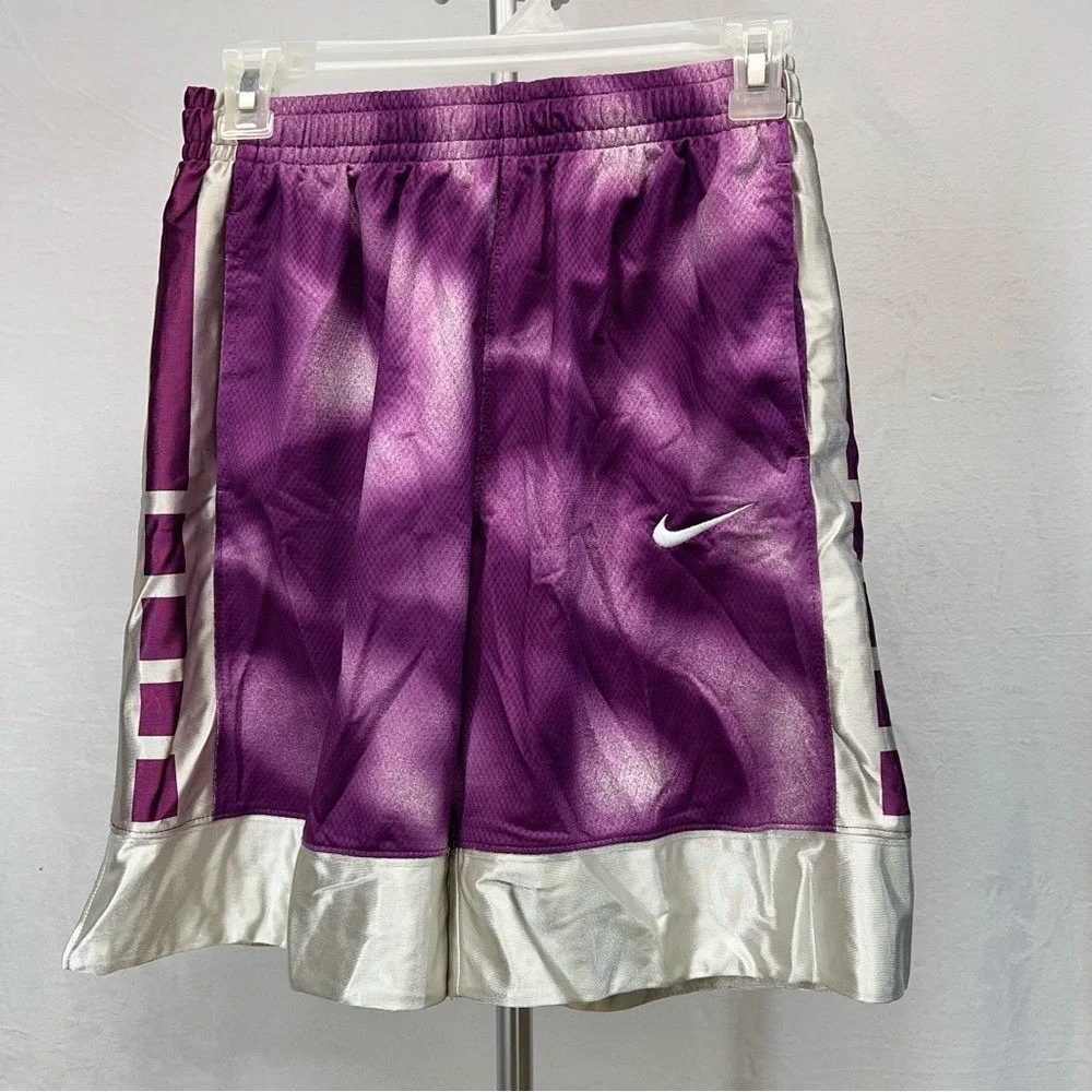 Nike Kid's Purple and Silver Athletic Shorts large